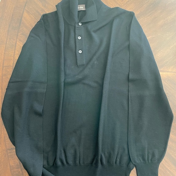 Neiman Marcus knit polo - Black - Picture 2 of 5